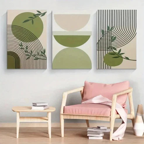 3pcs three-piece painting with geometricWall Art Set Canvas Unframed - High Quality Print 100% Australian Made Wall Canvas