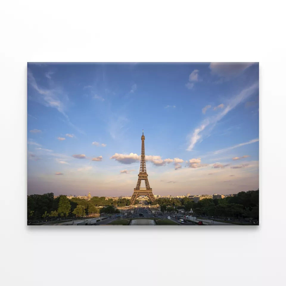 Vibrant Eiffel Tower At Sunset Wall Art Decor 100% Australian Made