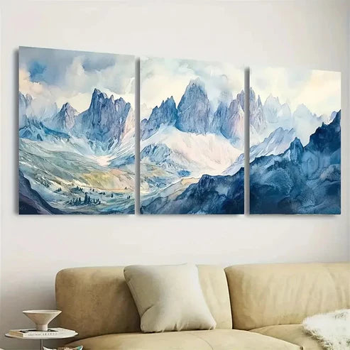 3pcs Dolomites Wall Art Set Canvas Unframed - High Quality Print 100% Australian Made Wall Canvas