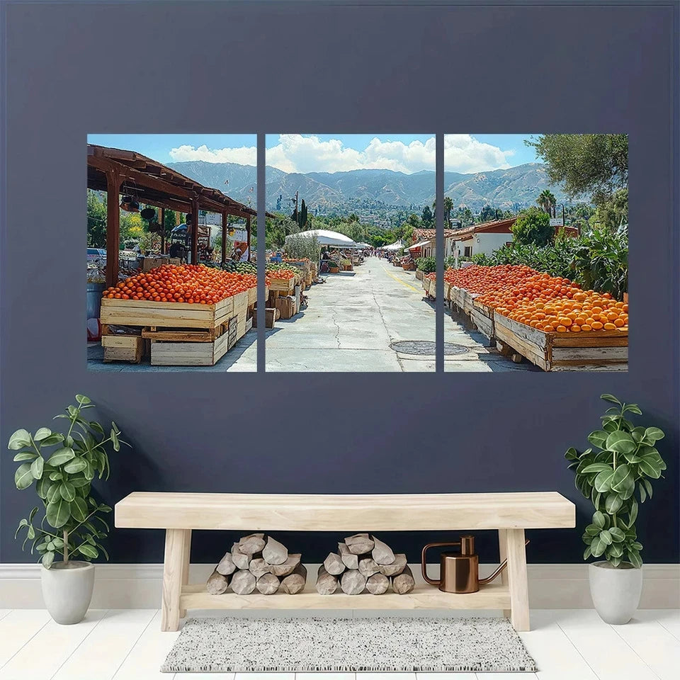 3pcs Los Angeles Cityscape Summer Perfect Wall Art Set Canvas Framed 40x60cm - High Quality Print 100% Australian Made Wall Canvas Ready to Hang