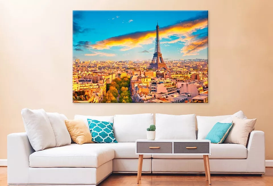 View On Paris At Summer Evening Wall Art Decor 100% Australian Made