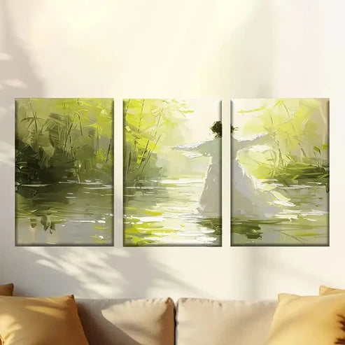 3pcs Impressionist Art Forest Dancer Wall Art Set Canvas Unframed – High Quality Print 100% Australian Made Wall Canvas
