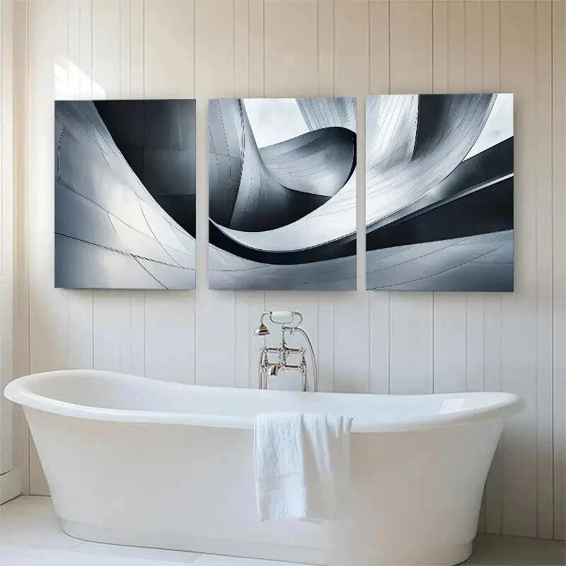 3pcs Abstract Architecture Structure Perfect Wall Art Set Canvas Framed 40x60cm - High Quality Print 100% Australian Made Wall Canvas Ready to Hang