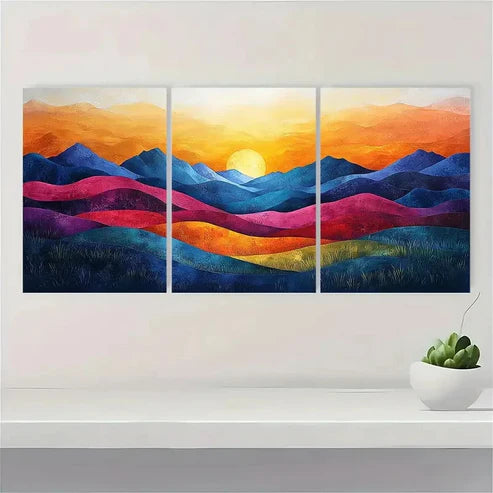 3pcs DustinWay Abstract Landscape Wall Art Canvas Unframed - High Quality Print 100% Australian Made Wall Canvas