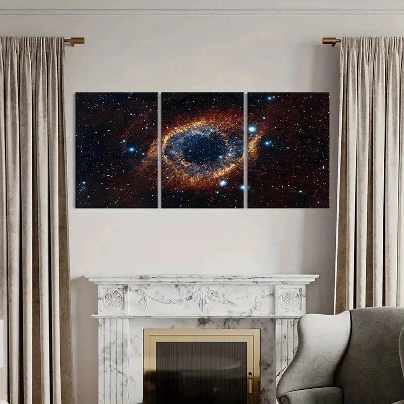 3pcs Outer Space Cosmic Universe Science Wall Art Set Canvas Framed 40x60cm - High Quality Print 100% Australian Made Wall Canvas Ready to Hang