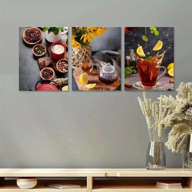 3pcs Spice & Fruits Canvas Wall Art Set Canvas Framed 40x60cm - High Quality Print 100% Australian Made Wall Canvas Ready to Hang
