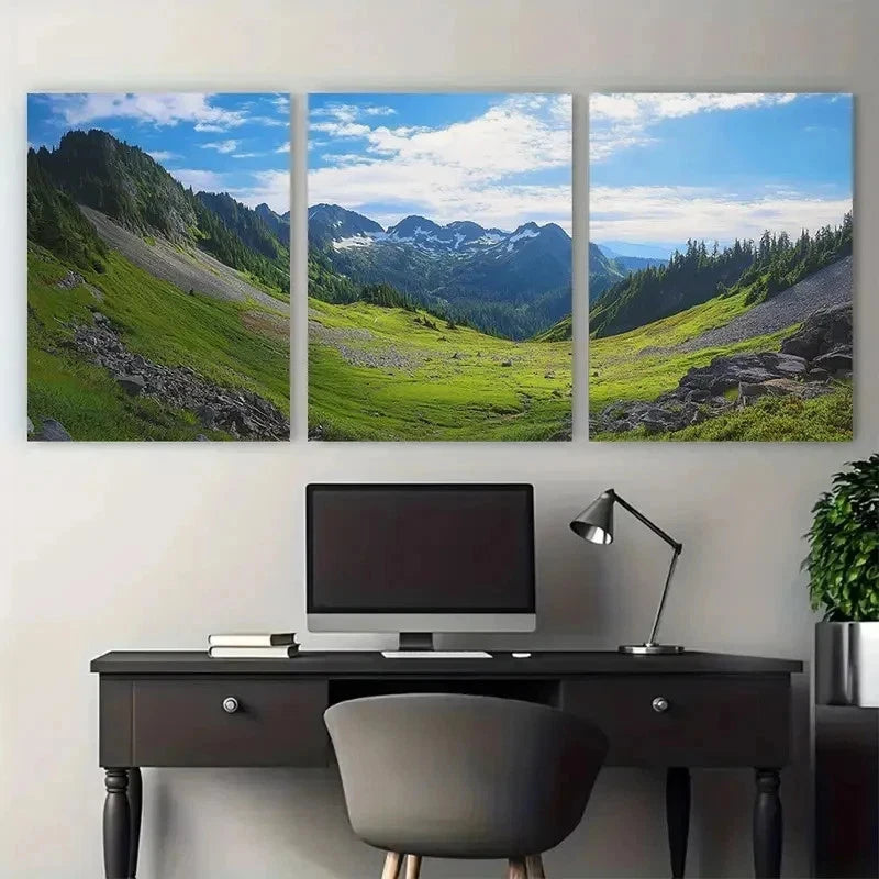 3pcs National Park Washington Decor Perfect Wall Art Canvas Framed 60x90cm