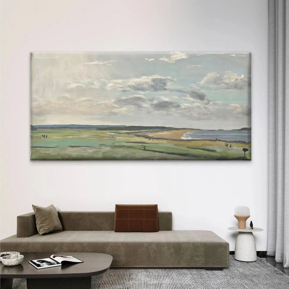 Golf Course Landscape Wall Art Canvas Office Home Room Framed 120x60cm