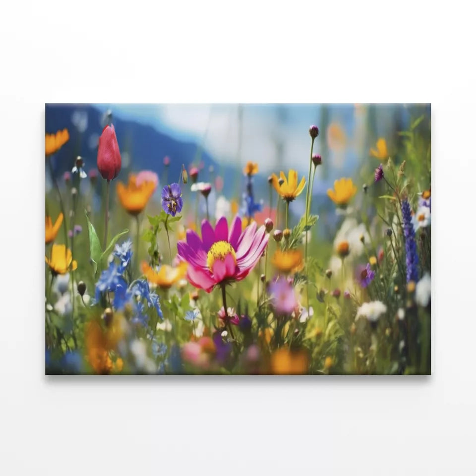 Spring Flower Field Summer Meadow Wall Art Decor 100% Australian Made