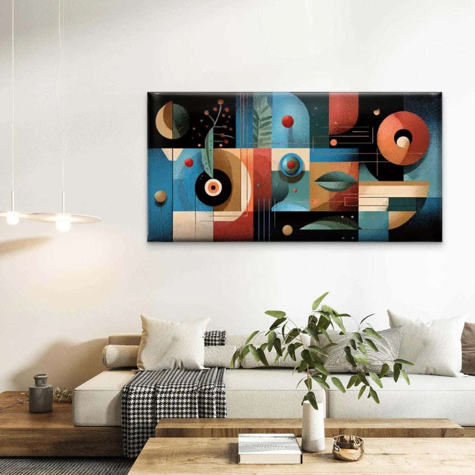 The Symphony of Shapes Wall Art Canvas Office Home Room Framed 120x60cm