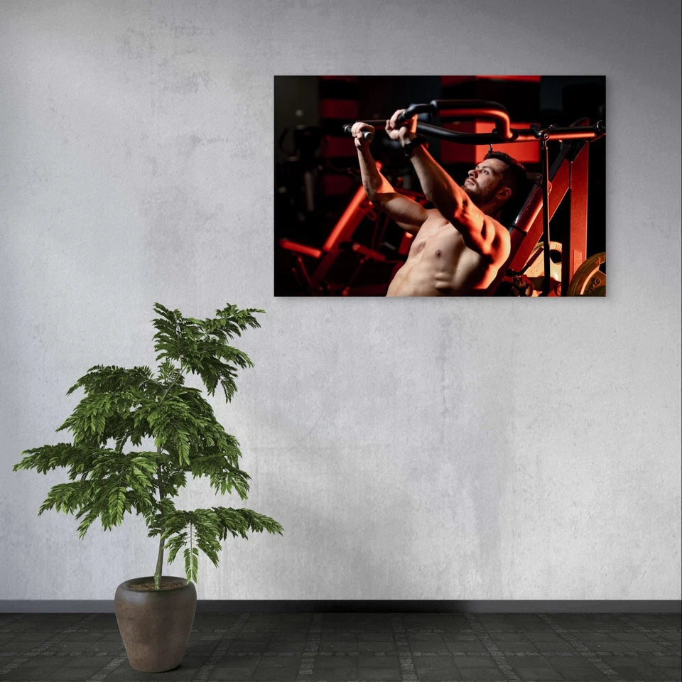 Incline Chest Press Fitness Motivation 5mm Plastic Poster Ready to Hang 90x60cm