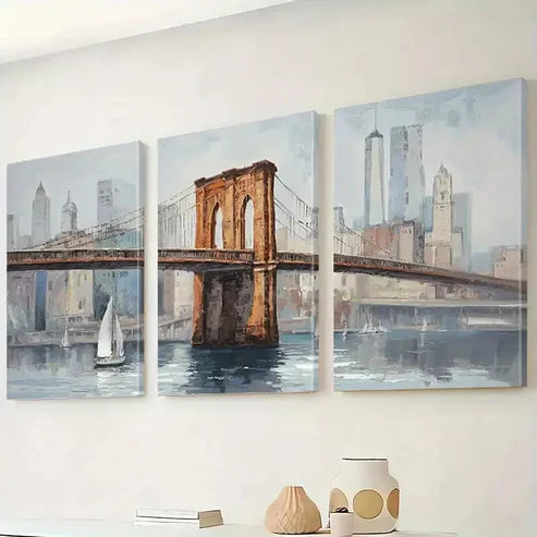 3pcs Modern Decorative Classic Painting Wall Art Set Canvas Framed 60x90cm - High Quality Print 100% Australian Made Wall Canvas Ready to Hang