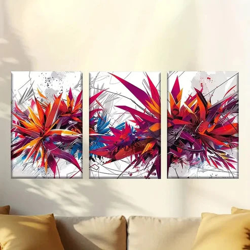 3pcs Agave Canvas Art Prints-Vibrant Colorful Wall Art Set Canvas Unframed - High Quality Print 100% Australian Made Wall Canvas