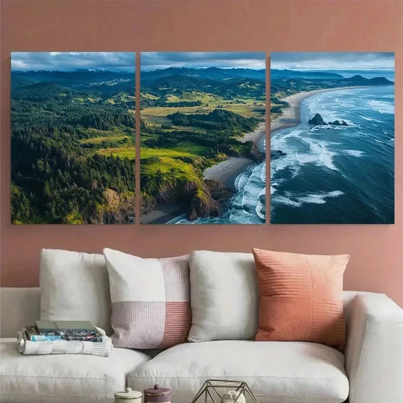 3pcs Pacific Northwest Oregon Décor Perfect Wall Art Set Canvas Framed 40x60cm - High Quality Print 100% Australian Made Wall Canvas Ready to Hang