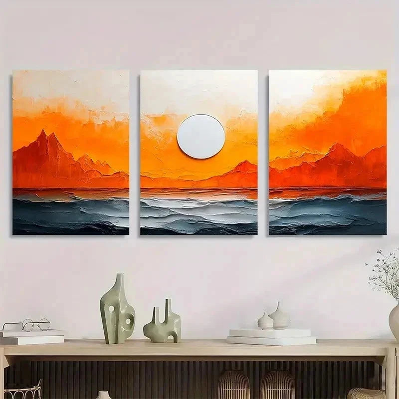 3pcs White Texture Minimalist Abstract Perfect Wall Art Set Canvas Framed 40x60cm - High Quality Print 100% Australian Made Wall Canvas Ready to Hang