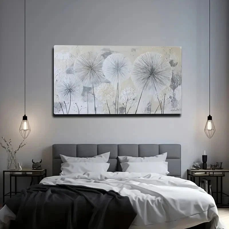 Modern Minimalist Floral Wall Art Canvas Office Home Room Framed 120x60cm