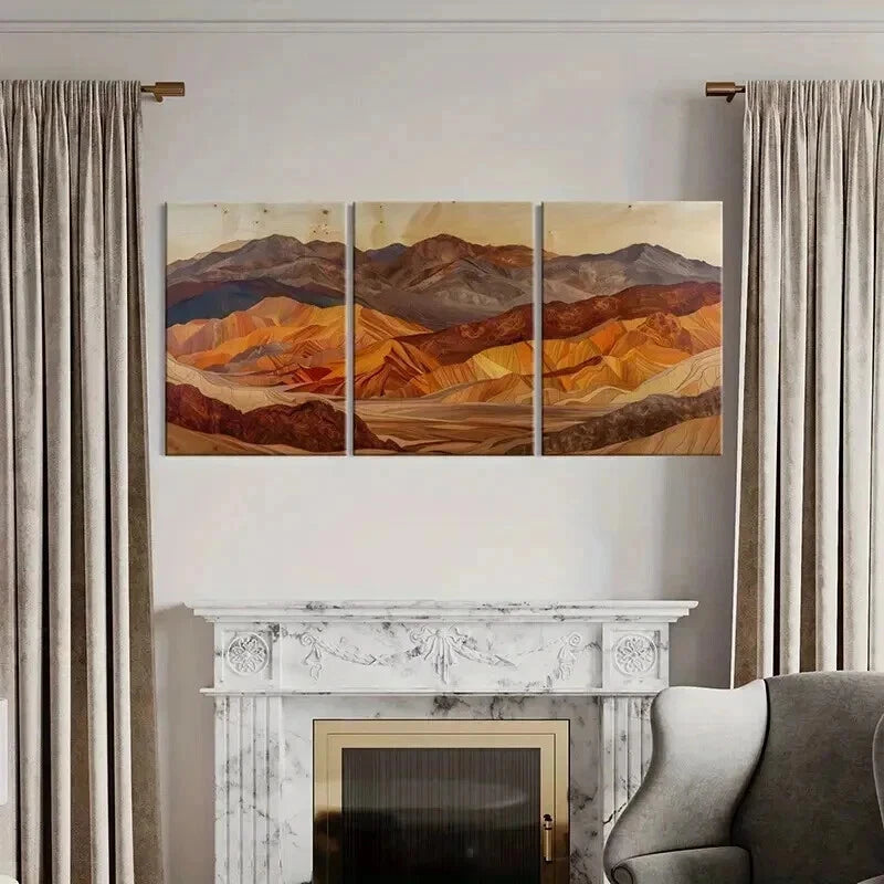 3pcs Mountain Landscape Natural Beauty Wall Art Set Canvas Framed 40x60cm - High Quality Print 100% Australian Made Wall Canvas Ready to Hang