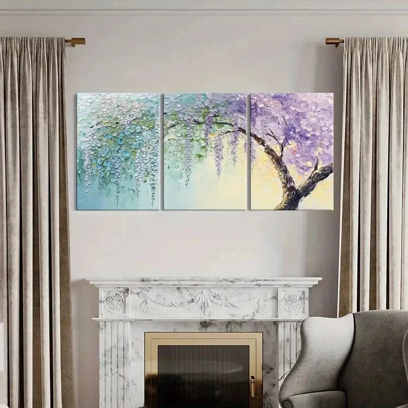 3pcs Artistic Abstract Landscape Art Vintage Wall Art Set Canvas Framed 40x60cm - High Quality Print 100% Australian Made Wall Canvas Ready to Hang