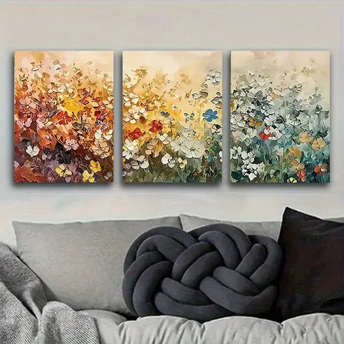 3pcs Autumn Leaves Wall Art Canvas Unframed - High Quality Print 100% Australian Made Wall Canvas