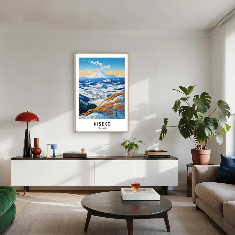 Niseko Hokkaido Japan Winter Scenery Travel Poster Print Wall Art