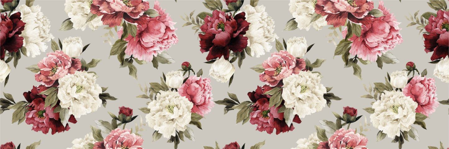 Panoramic Canvas Floral Design High Quality 100% Australian made wall Canvas Print ready to hang