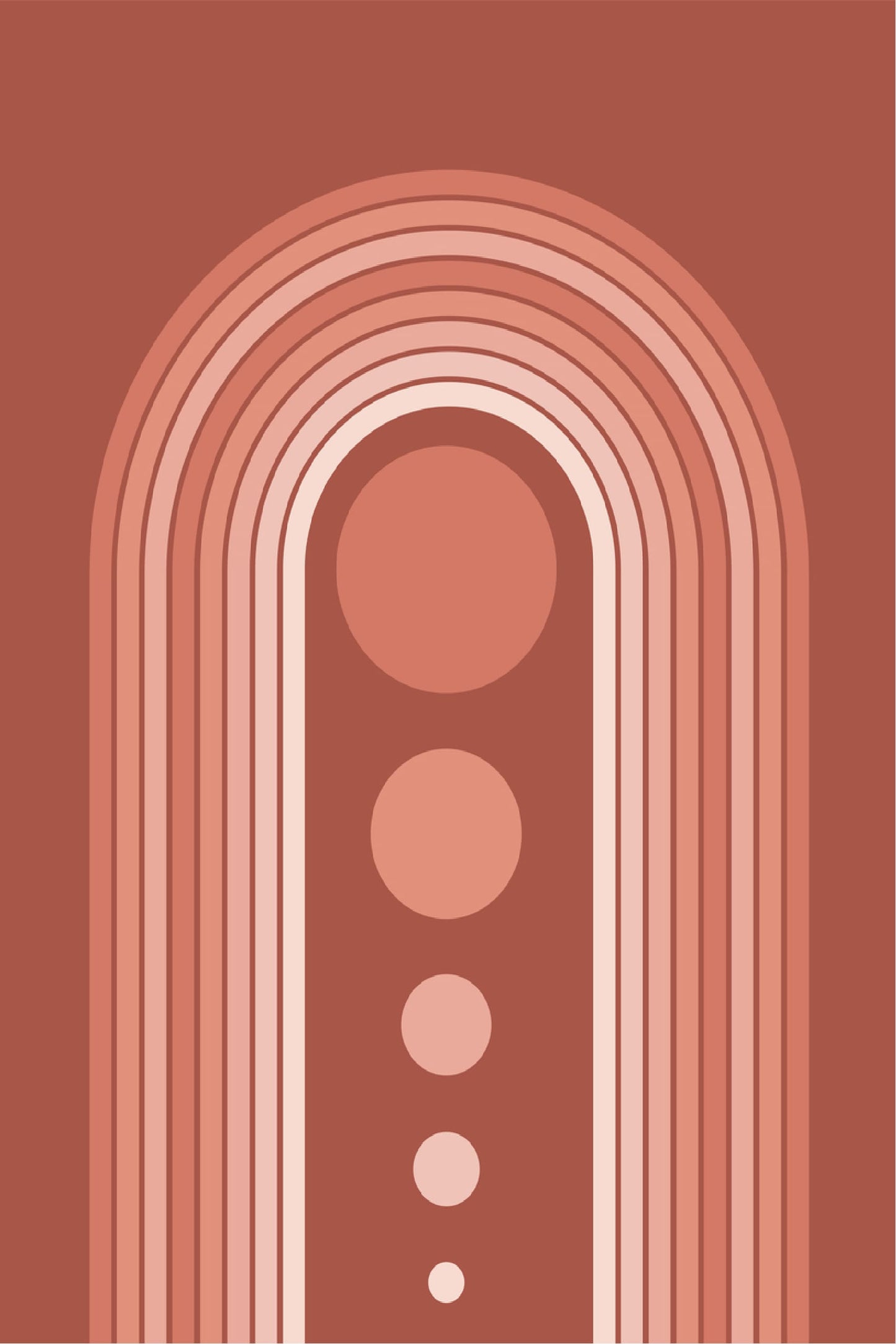 Orange & Pink Geometric Line Art Print 100% Australian Made