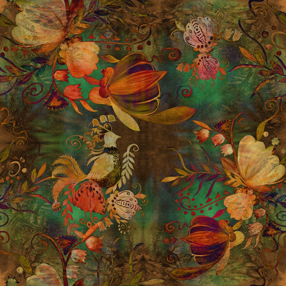 Square Canvas Colorful Abstract Floral Design High Quality Print 100% Australian Made