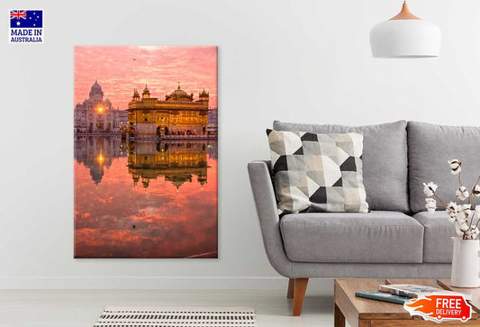 Golden Temple at Sunset Scenery View Punjab Print 100% Australian Made