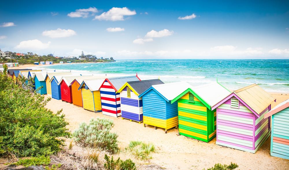 Colorful Beach Huts Photograph Home Decor Premium Quality Poster Print Choose Your Sizes