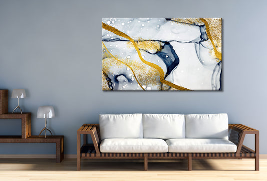 Neutral abstract alcohol painting Print 100% Australian Made