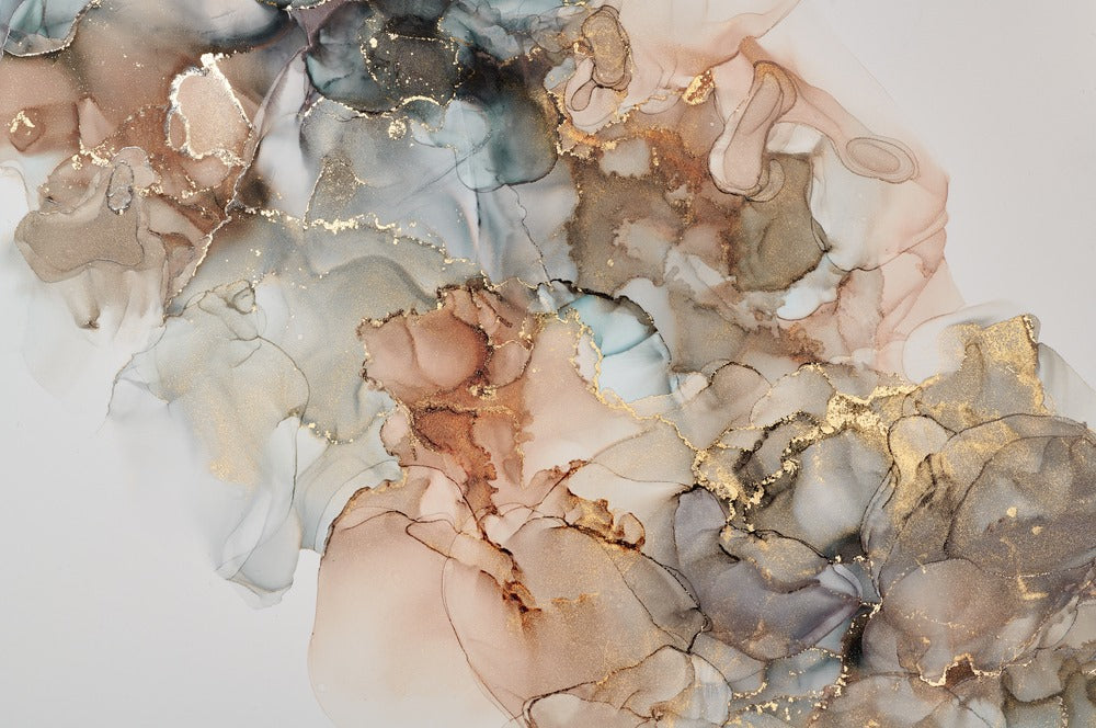 Pink Black & Gold Abstract Design Print 100% Australian Made