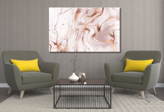 Blush pink abstract alcohol painting Print 100% Australian Made