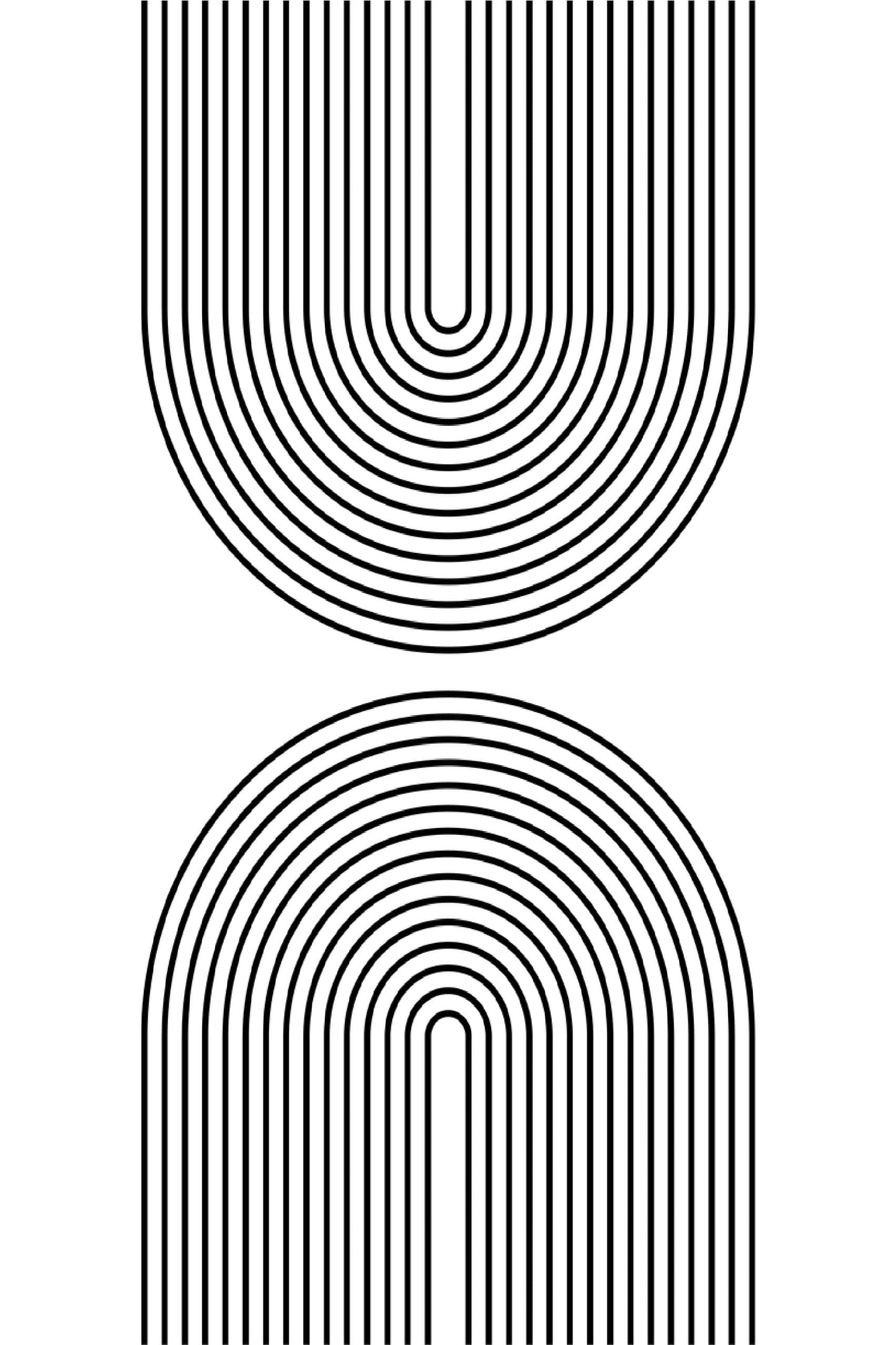 B&W Abstract Line Art Print 100% Australian Made