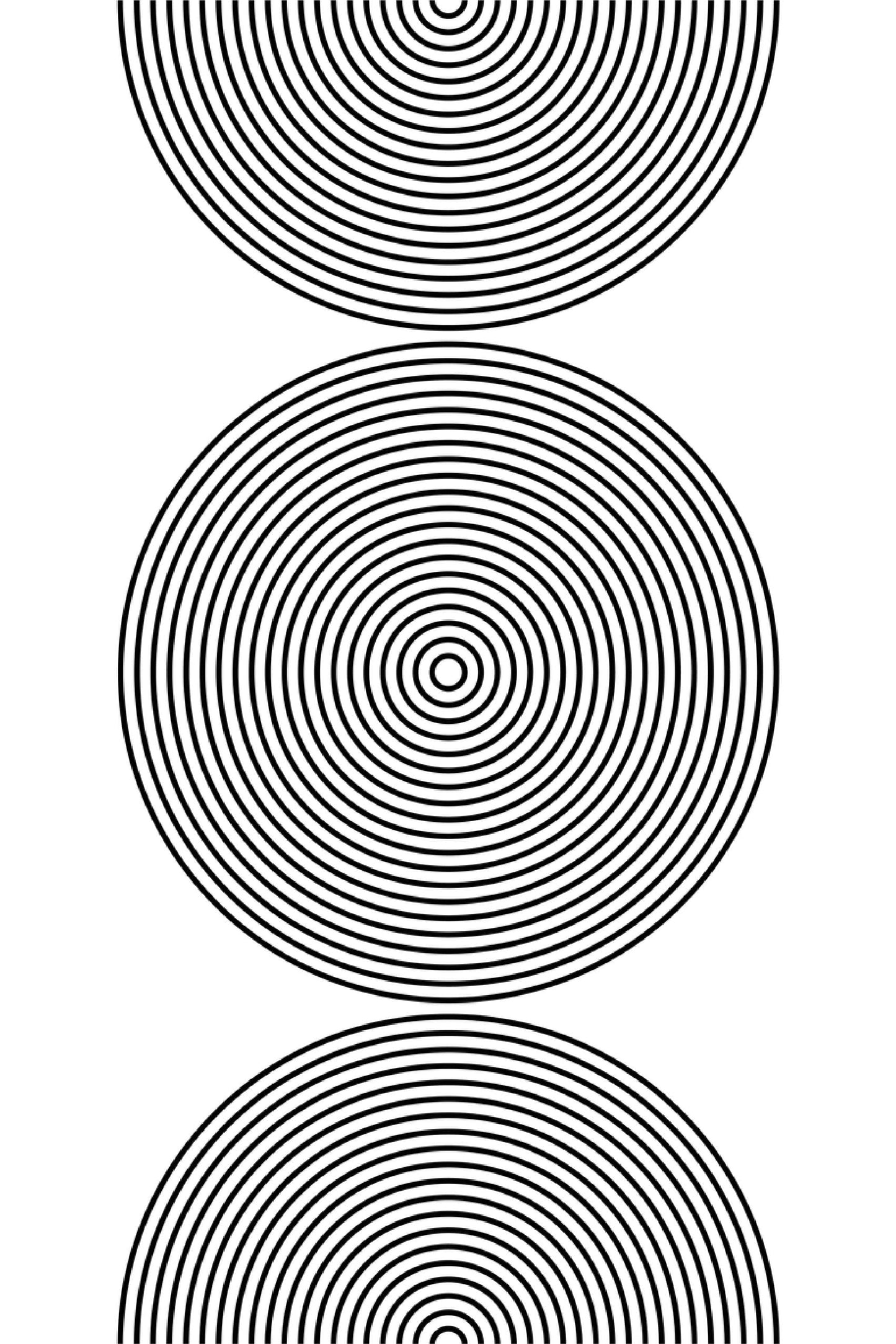 Circle Shape Line Art Abstract Design Print 100% Australian Made