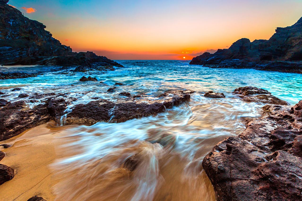Stunning Beach in Sunset Photograph Print 100% Australian Made