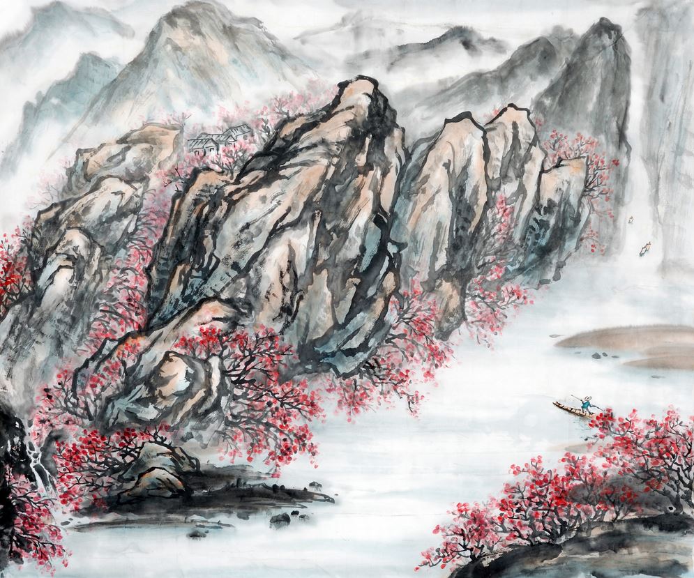 Mountain View Watercolour Painting Print 100% Australian Made