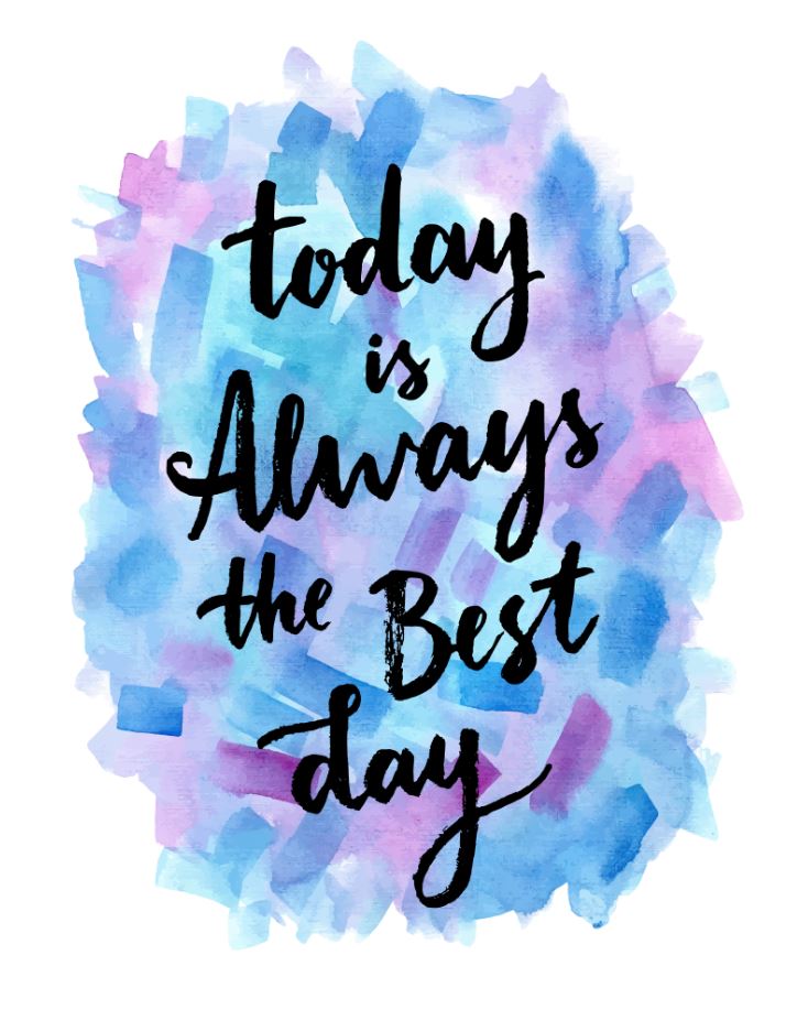 Happy Quote Watercolor Painting Home Decor Premium Quality Poster Print Choose Your Sizes