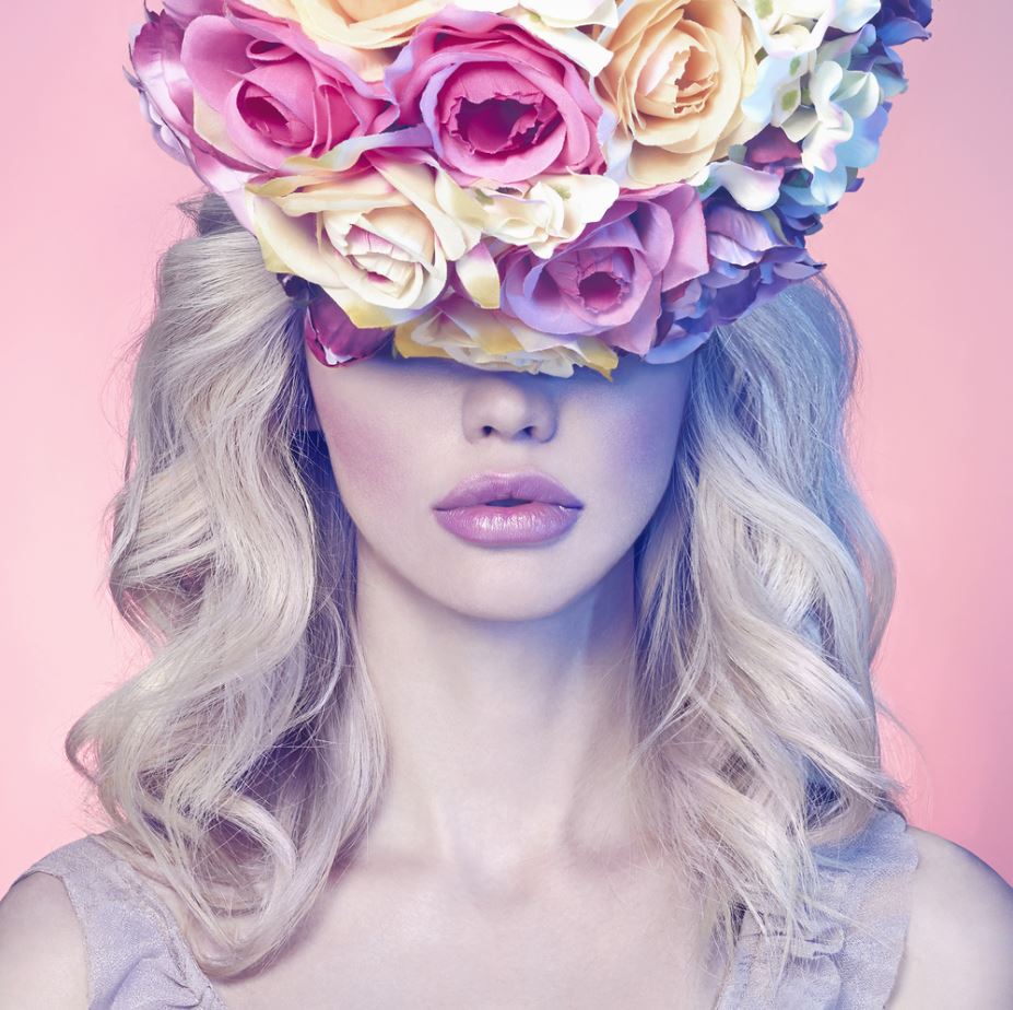 Square Canvas Girl with Floral Headdress High Quality Print 100% Australian Made