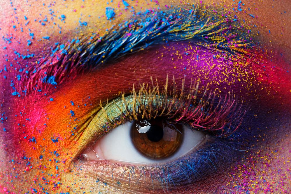 Eye with Makeup Macro Photograph Home Decor Premium Quality Poster Print Choose Your Sizes
