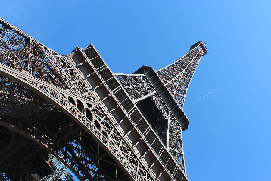 Eiffel Tower Bottom View with Blue Sky Photograph Print 100% Australian Made