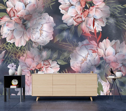 Wallpaper Murals Peel and Stick Removable Roses Pattern Design High Quality