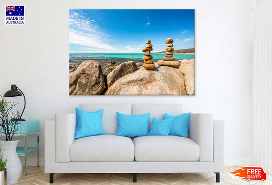 Rock Balancing Meelup Beach View Photograph Print 100% Australian Made