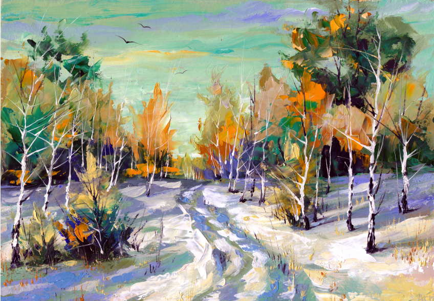 Road in Forest Watercolor Painting Print 100% Australian Made