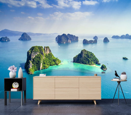 Wallpaper Murals Peel and Stick Removable Surrounding Islands of Koh Yao Noi, Phuket, Thailand High Quality