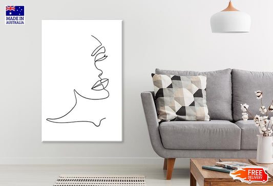 Woman Face Line Art Designs Print 100% Australian Made