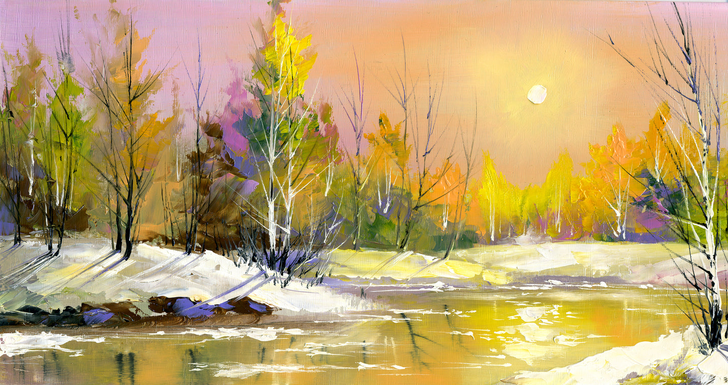 Colorful Nature Scenery Watercolor Painting Print 100% Australian Made