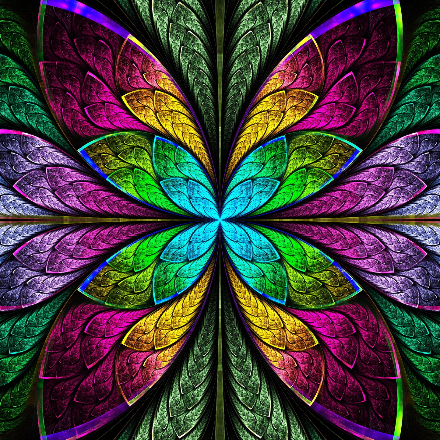 Square Canvas Colorful Abstract Design High Quality Print 100% Australian Made