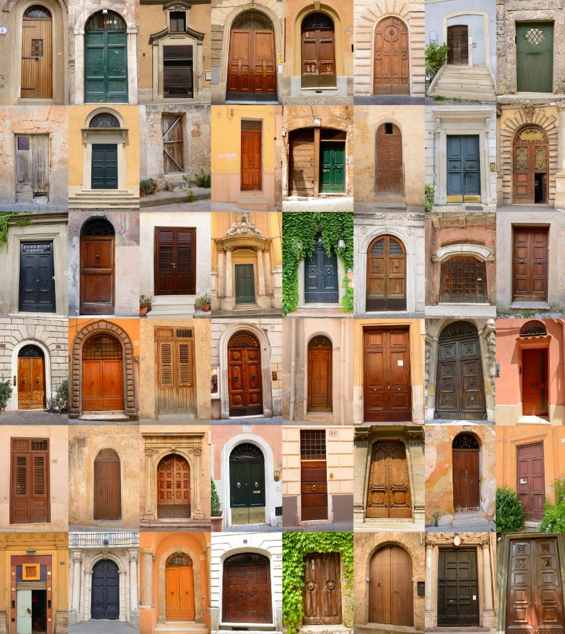 Square Canvas House Doors View High Quality Print 100% Australian Made