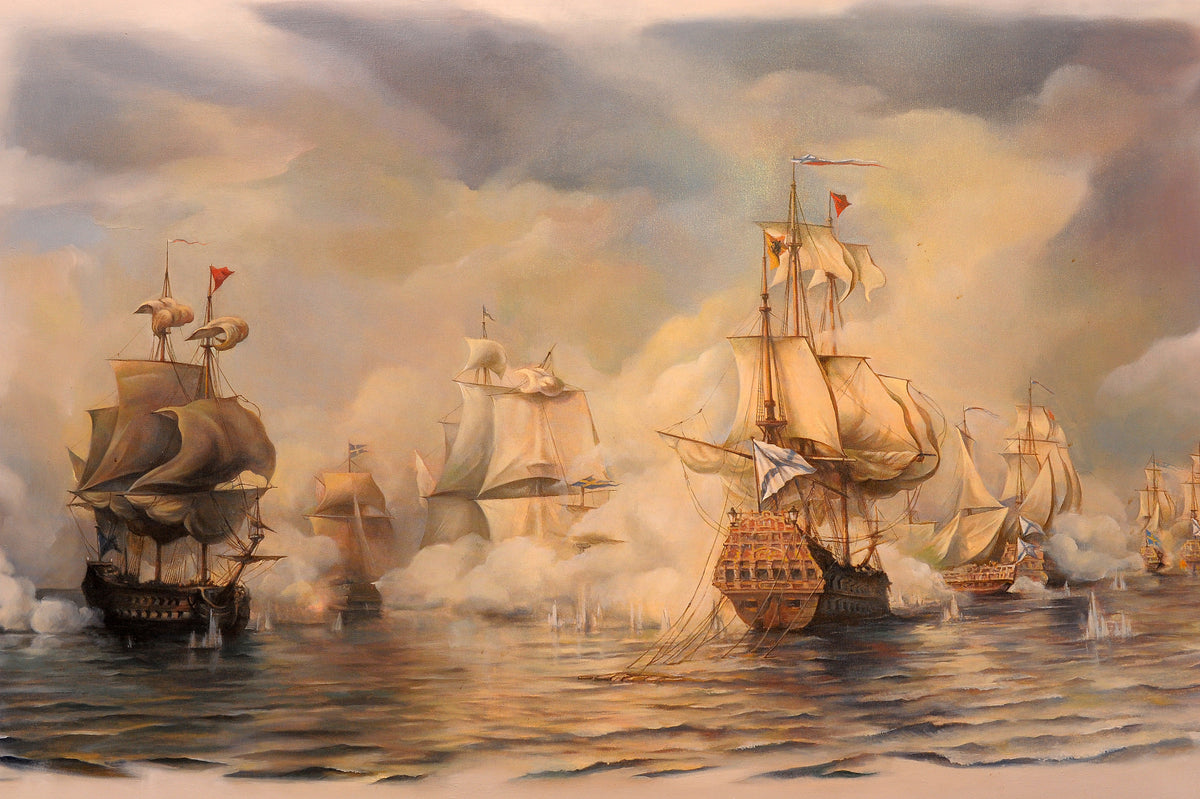 Ancient Ships Watercolor Painting Print 100% Australian Made