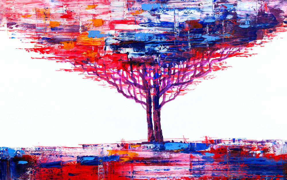 Colorful Tree Abstract Painting Print 100% Australian Made